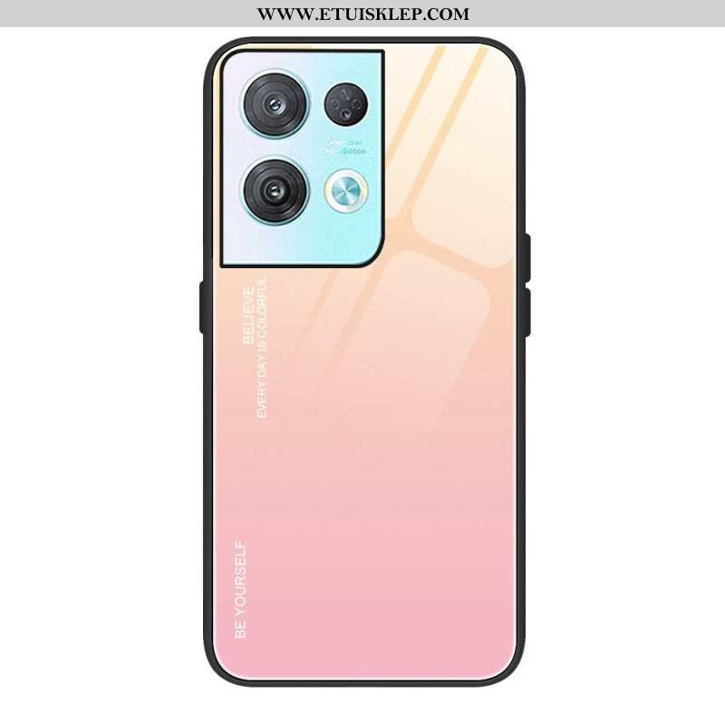 Etui do Oppo Reno 8 Szkło Hartowane Bądź Sobą